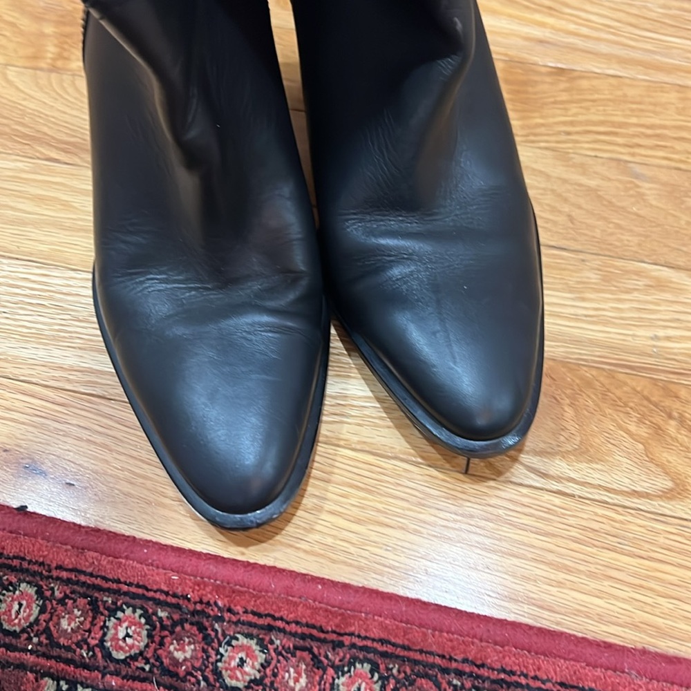 Black Leather Women's Boots - Picture 5 of 6